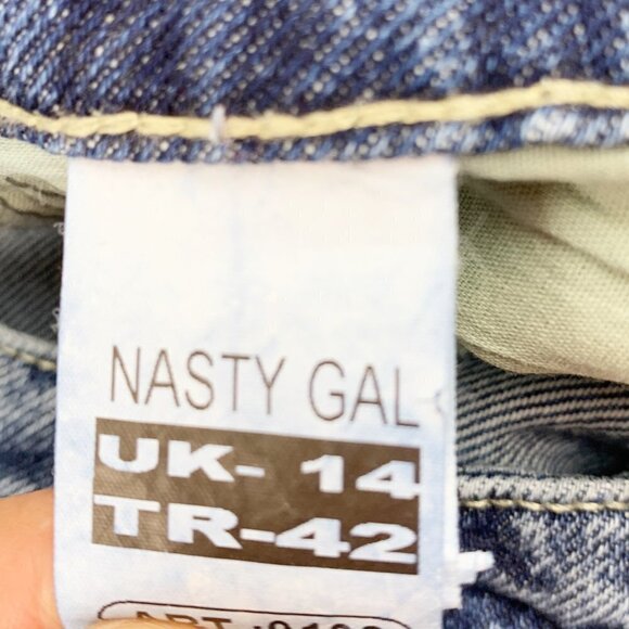 Nasty Gal Hi-Rise Mom Jeans Women's Size 14 - Picture 5 of 6